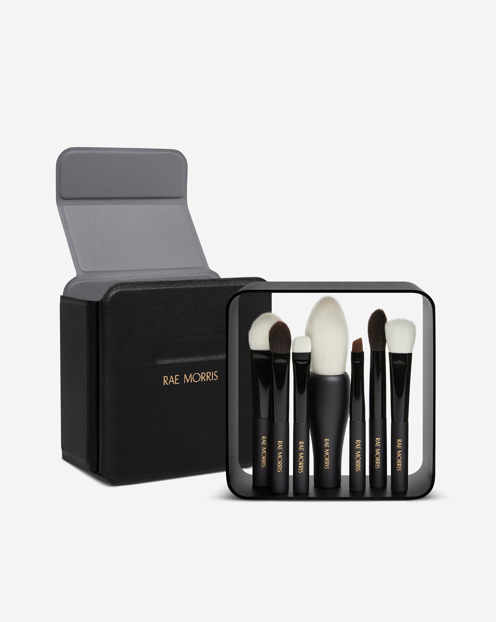 best makeup brush travel bag PROFESSIONAL TRAVEL BRUSH SET (BLACK/GREY CASE) – Rae Morris